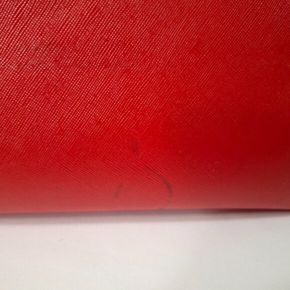 Bright Red Aldo Top Handle Structured Purse, Vegan Leather, Goldtone Hardware - Picture 13 of 16